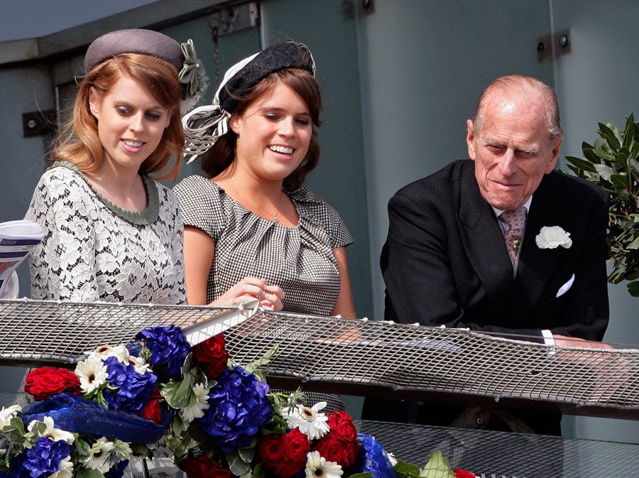 prince philip with beatrice and eugenie