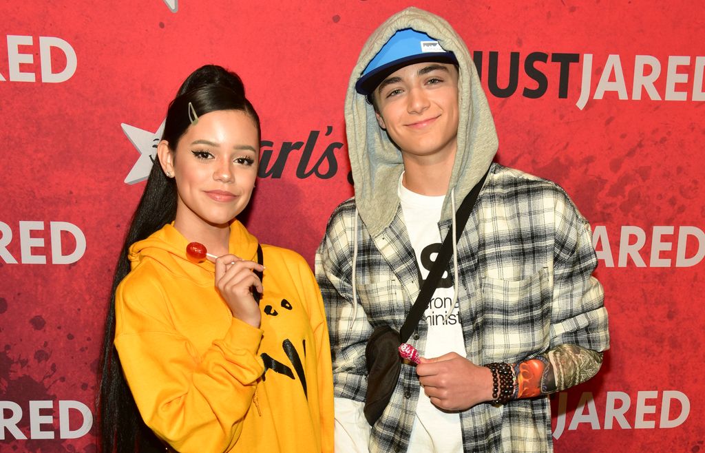 Jenna Ortega (L) and Asher Angel attend Just Jared's 7th Annual Halloween Party