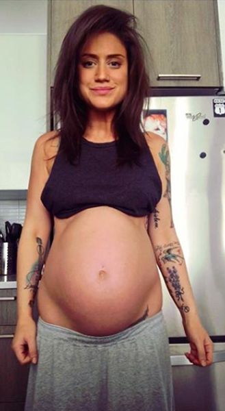 katie waissel at six months pregnant
