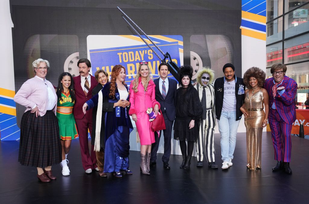 Peter Alexander, Laura Jarrett, Willie Geist, Hoda Kotb, Jenna Bush Hager, Savannah Guthrie, Luke Wilson, Dylan Dreyer, Al Roker, Craig Melvin, Sheinelle Jones and Carson Daly attend the 2024 NBC's "Today" Halloween Celebration