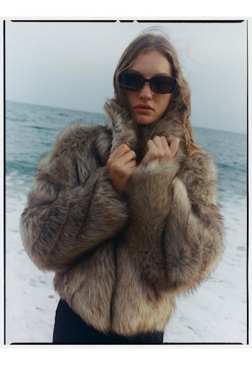 Faux Fur Wolf Jacket from Stradivarius