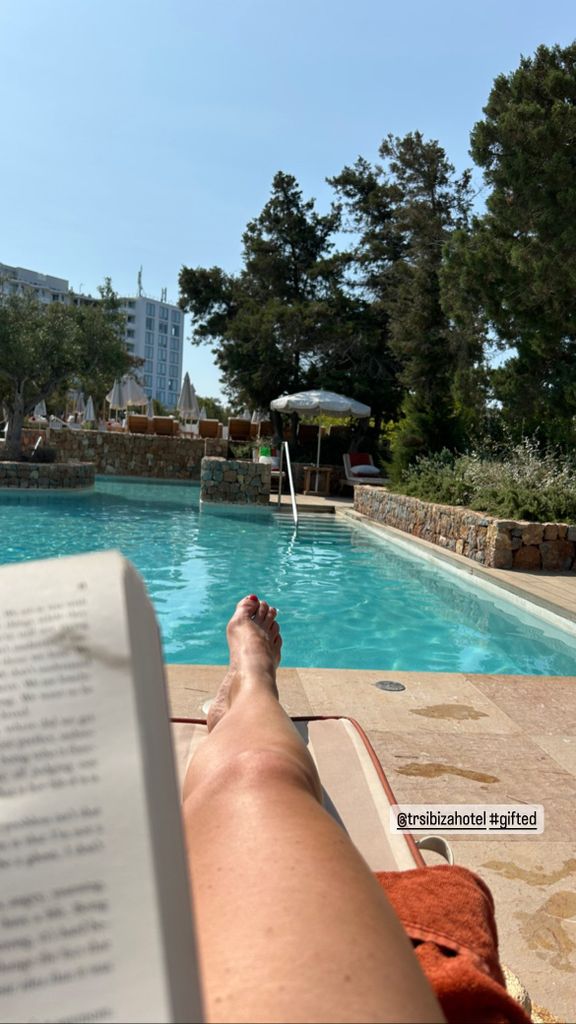Helen tanning herself in Ibiza 
