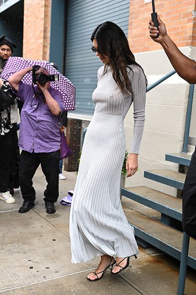 Kendall Jenner Khaite Grey Dress