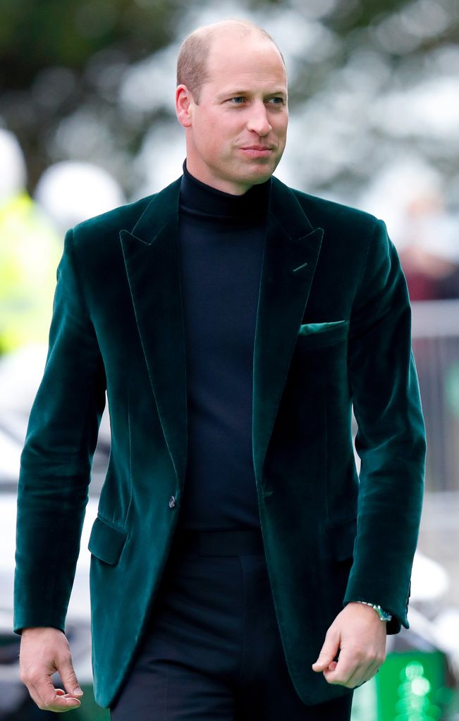 Prince William in a green suit