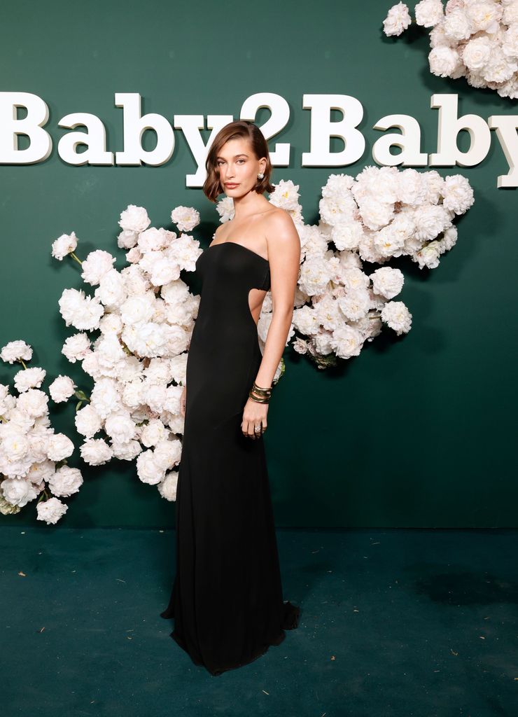 WEST HOLLYWOOD, CALIFORNIA - NOVEMBER 11: Hailey Bieber attends 2023 Baby2Baby Gala Presented By Paul Mitchell at Pacific Design Center on November 11, 2023 in West Hollywood, California. (Photo by Stefanie Keenan/Getty Images for Baby2Baby)