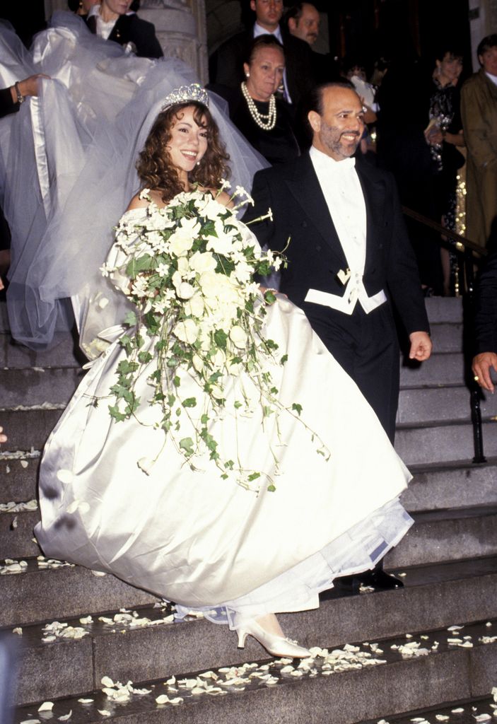 Mariah Carey and Tommy Mottola on wedding day