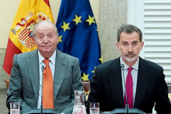 King Juan Carlos and King Felipe of Spain