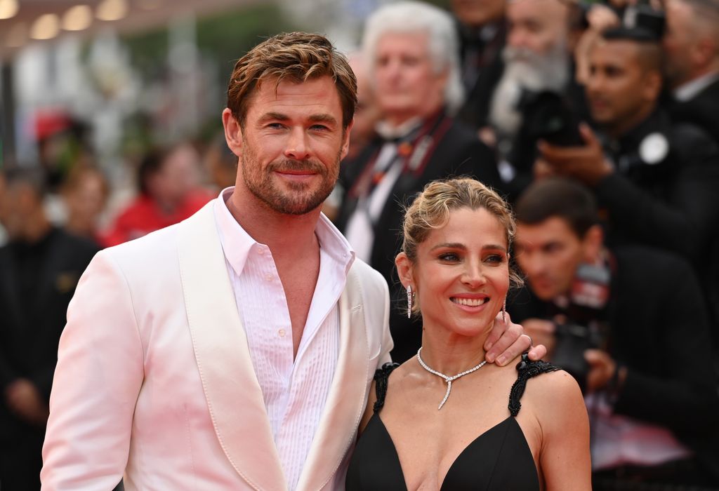Chris Hemsworth and Elsa Pataky attend the screening of the movie "Furiosa: A Mad Max Saga" at the 77th annual Cannes Film Festival 