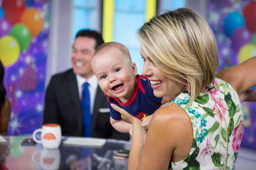 Dylan Dreyer and her son son Calvin on the Today Show on Wednesday, Aug.2, 2017