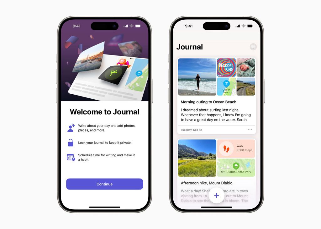 The Journal app on Apple
