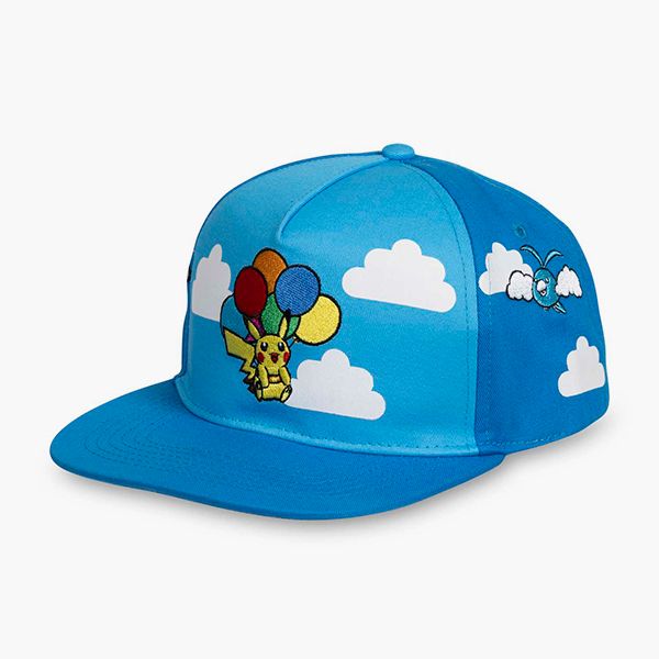Snapback hat with Pikachu with balloons