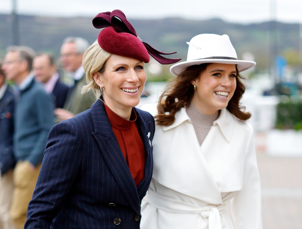 Zara Tindall and Princess Eugenie at the races