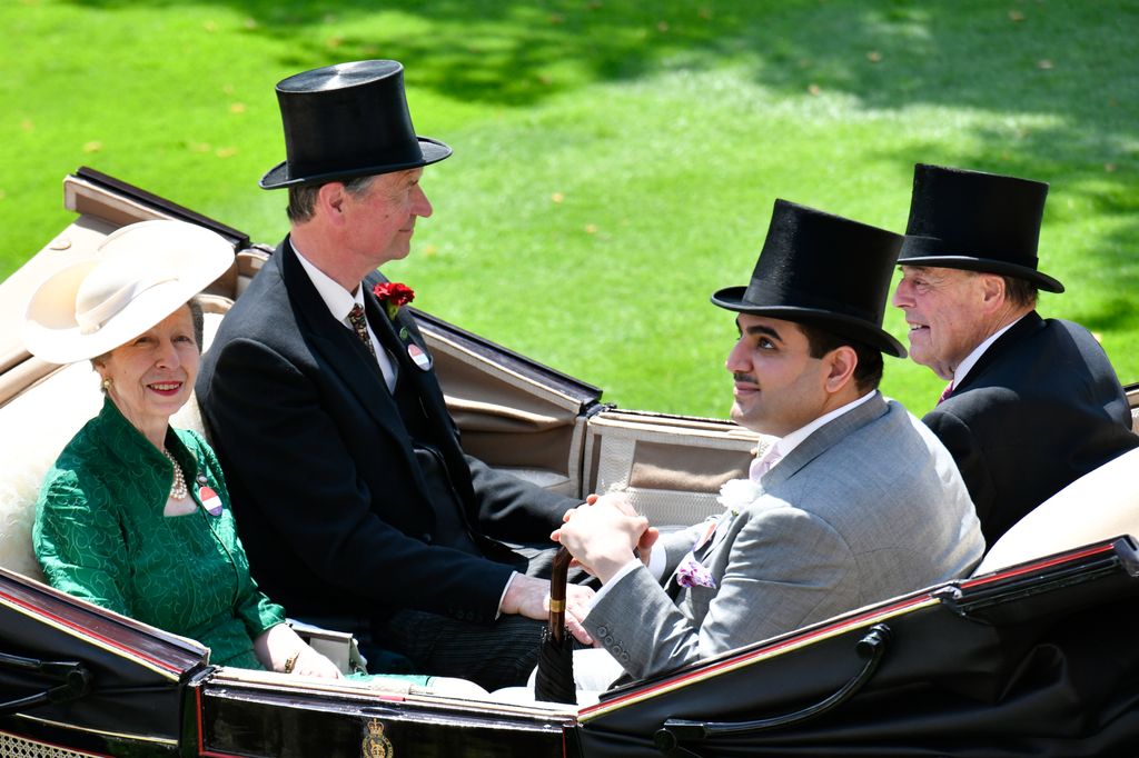 Princess Anne with her husband Vice Admiral Timothy Laurence at Ascot
