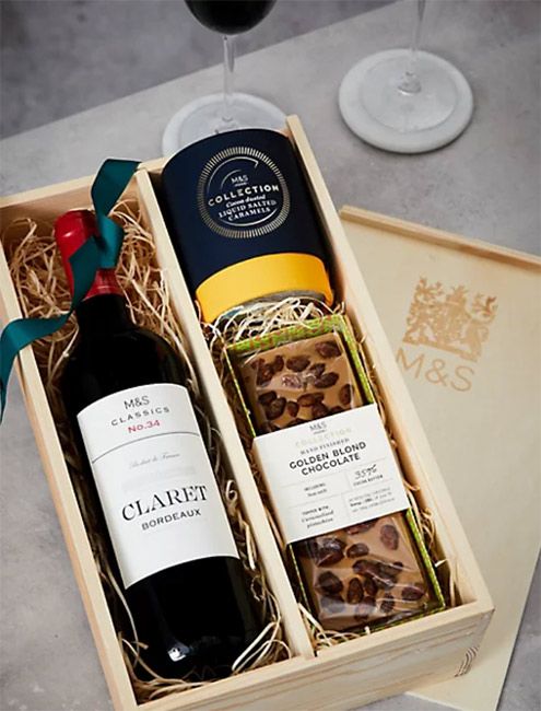 marks and spencer wine and chocolate gift set 