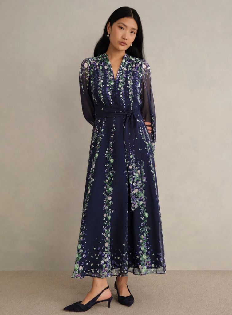 Hobbs London 'Ros' Floral Silk Dress