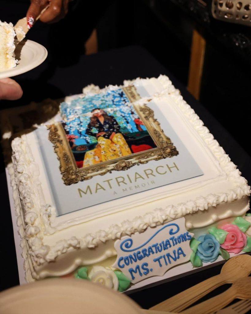 A cake for the celebration after Matriarch's book tour stop at The Wiltern, shared on Instagram