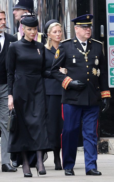princess charlene black dress funeral
