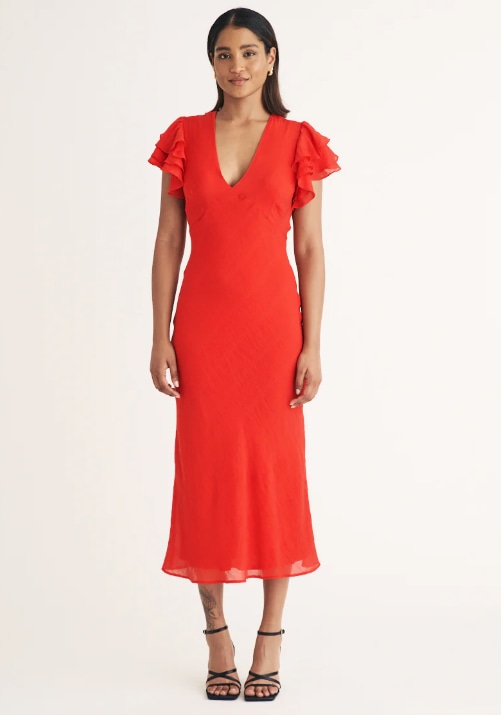 Nobody's Child red midi dress