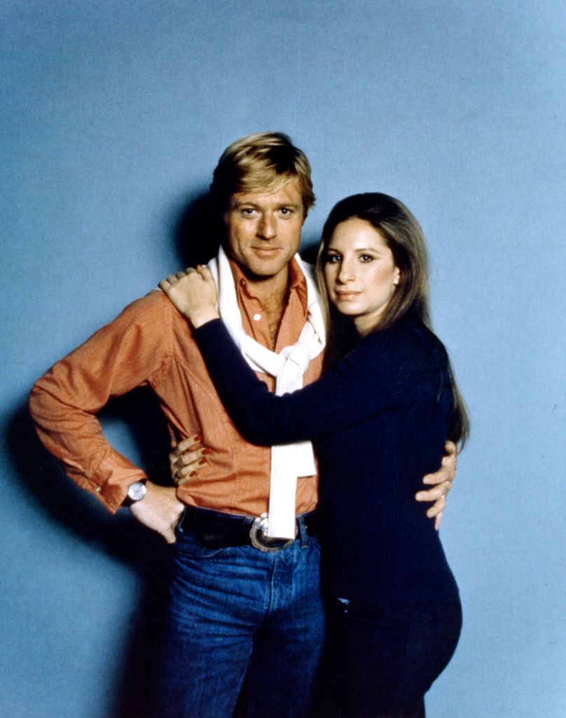 Robert Redford and Barbra Streisand on the set of The Way We Were directed by Sydney Pollack, 1973