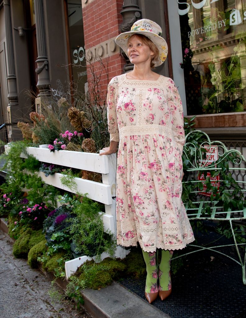 Pamela Anderson pulling off creative outfit