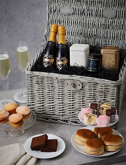 m and s afternoon tea for two hamper