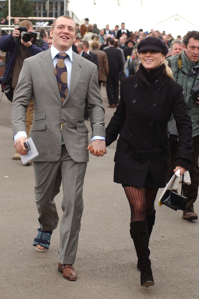 Mike and Zara making their couple debut at Cheltenham Festival in 2005