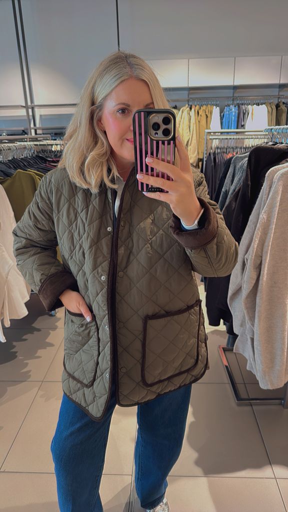 This quilted barn jacket is very on trend right now - and I could imagine Claudia wearing it on The Celebrity Traitors