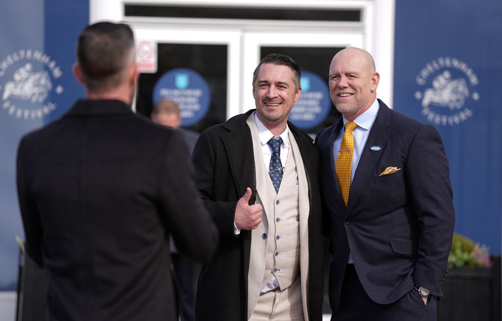 Mike Tindall poses for a picture at Cheltenham