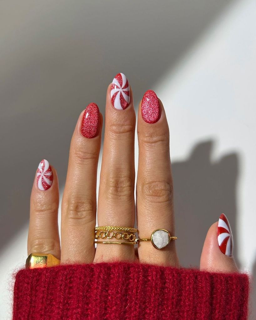 candy cane nails