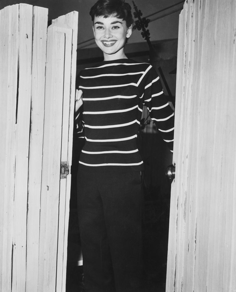 Audrey Hepburn circa 1955 in a Breton top