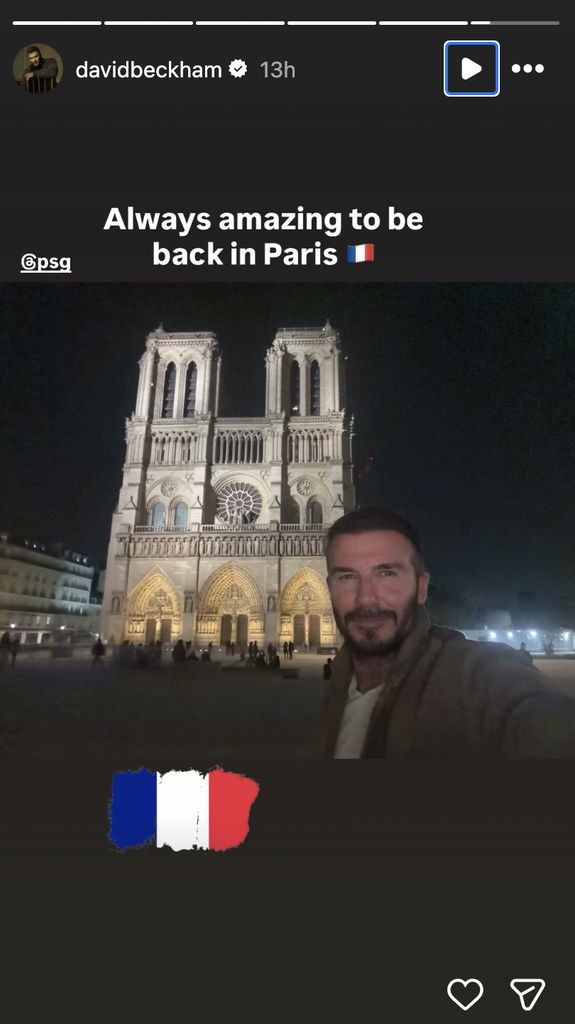 David Beckham prend un selfie devant Notre-Dame