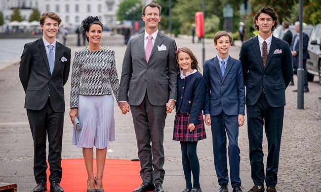 Prince Joachim pictured with his wife Princess Marie and children