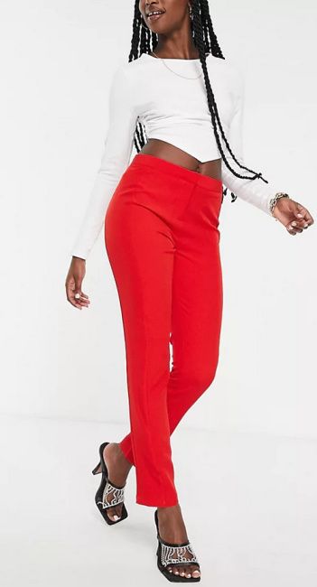 meghan markle red trousers dupe asos
