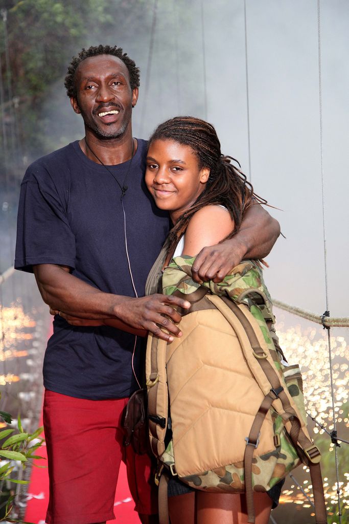 Linford Christie embracing daughter Briannah