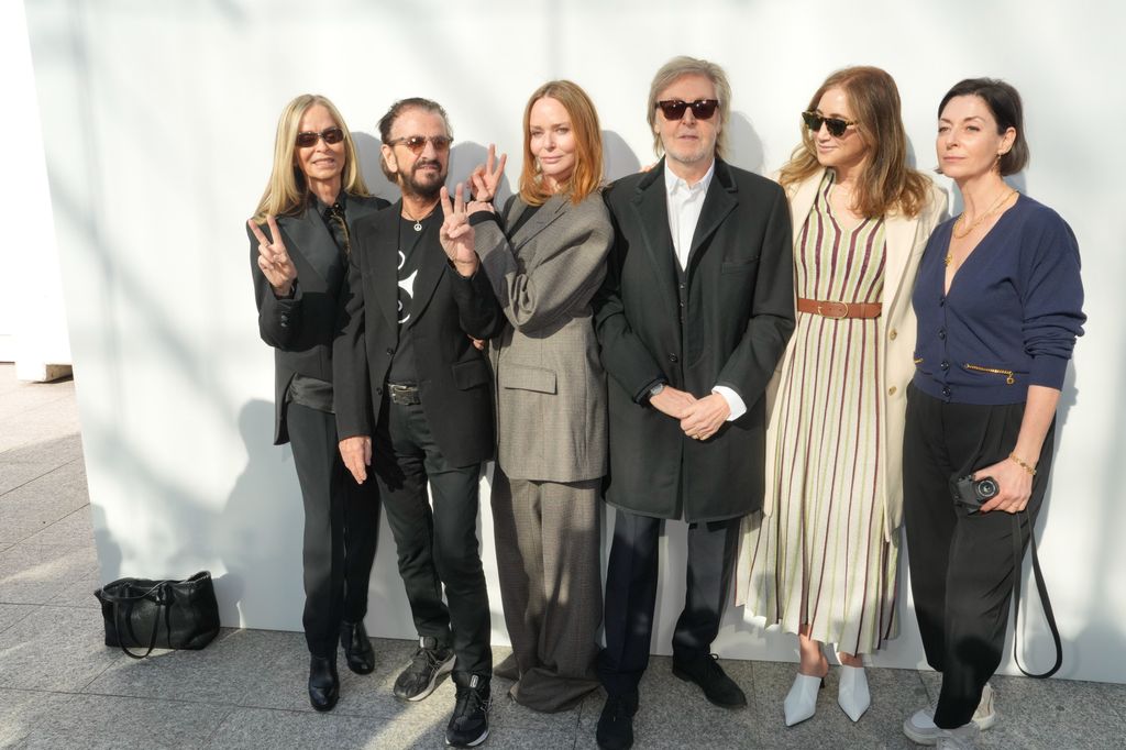 Barbara Bach, Sir Ringo Starr, Stella McCartney, Sir Paul McCartney, Nancy McCartney and Mary McCartney pose for photo