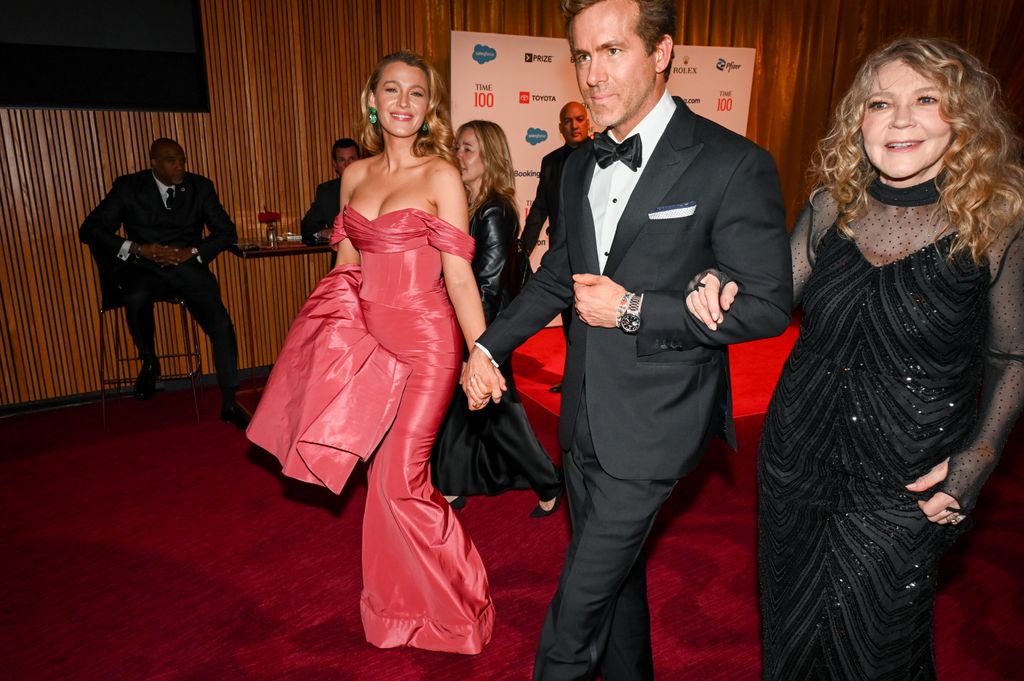 Blake Lively, Ryan Reynolds, Elaine Lively at the TIME100 Gala held at Lincoln Center on April 24, 2025 in New York, New York