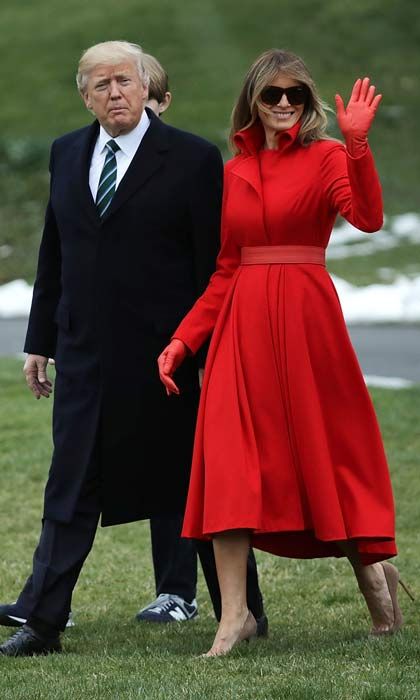 Melania Trump red coat