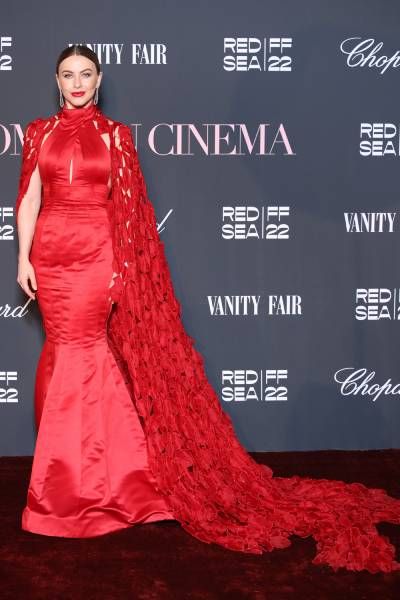 Julianne Hough wears red dress for The Red Sea International Film Festival