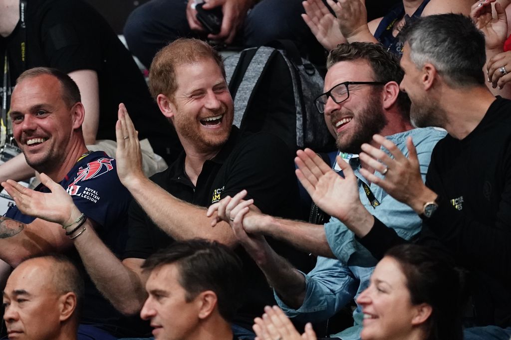 prince harry and JJ Chalmers laughing at invictus games