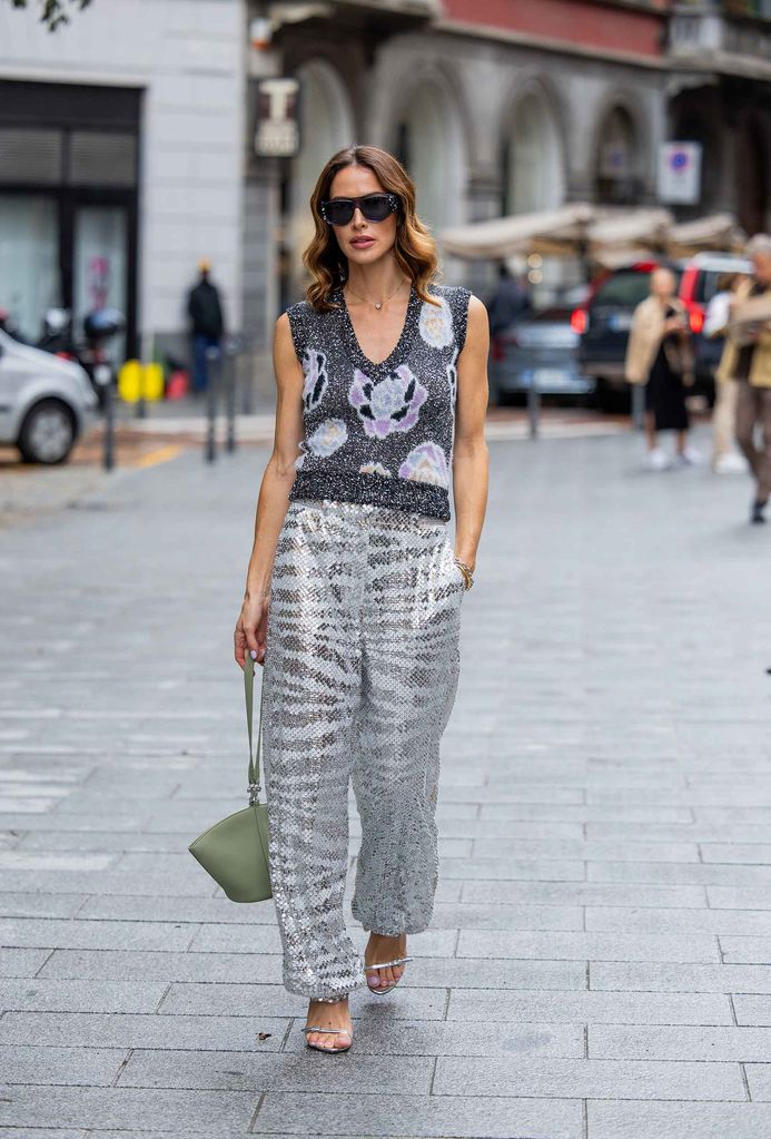 Sequin Trousers at NYFW