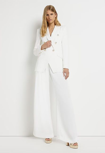 White trouser suit river island