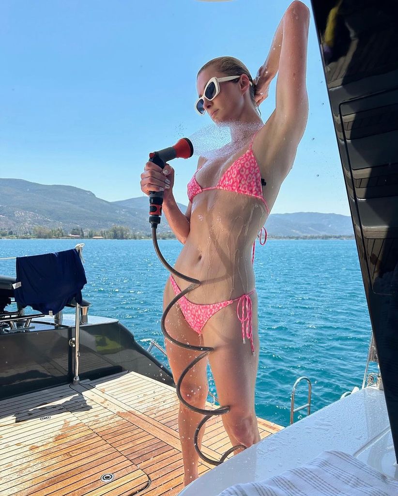paris hilton bikini on yacht greece