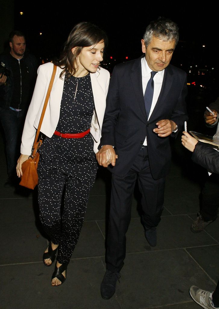 Louise Ford and Rowan Atkinson after the 'American Buffalo' play press night after party on 27 Apr 2015