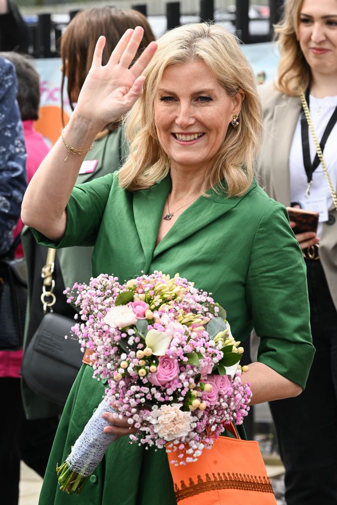 The Duchess of Edinburgh waved at royal onlookers in Wolverhampton