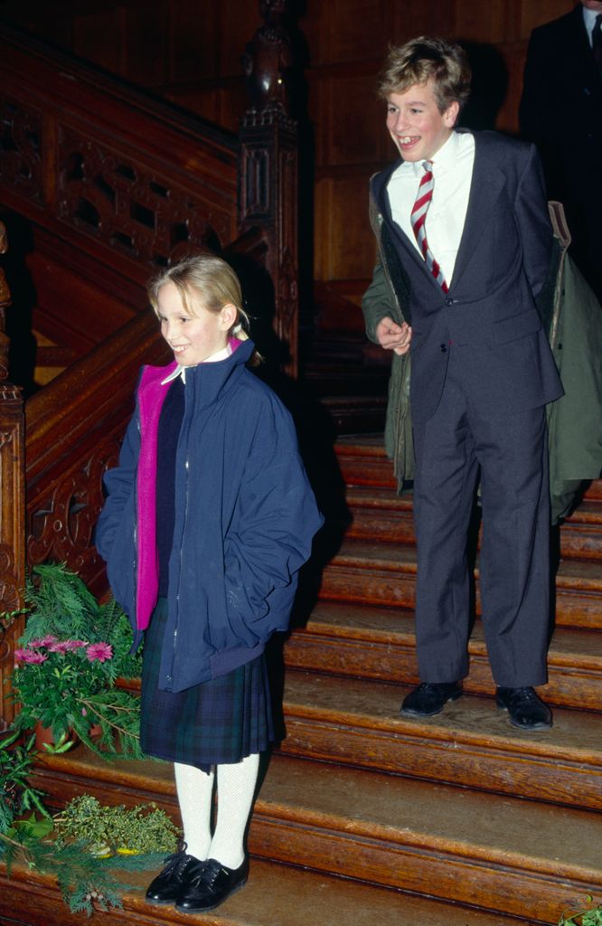 Zara And Peter Phillips At School, 1991