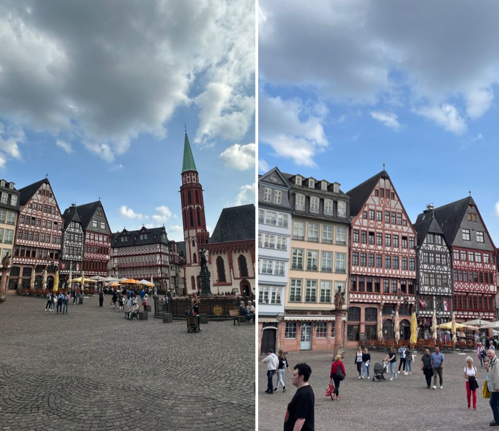 Audrey and Manuel shared pictures from the same location, Audrey's on the left