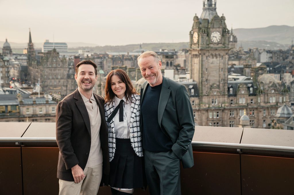 Emily Hampshire, Martin Compston and Iain Glen during The Rig season 2 premiere