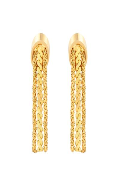 susan caplan chain vintage clip on earrings