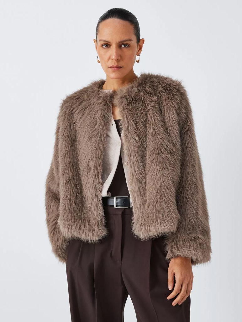 John Lewis faux fur coat