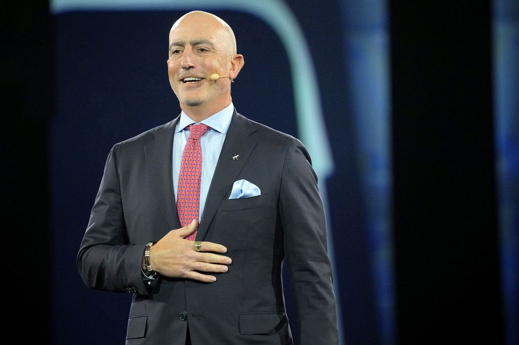 Mark Bezos speaks onstage during the Robin Hood Benefit 2022